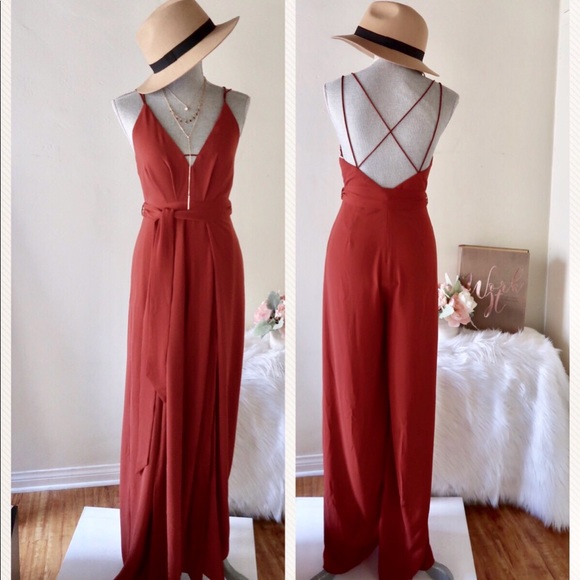 SIA-Breathtaking Jumpsuit in Dark Rose - Picture 2 of 5